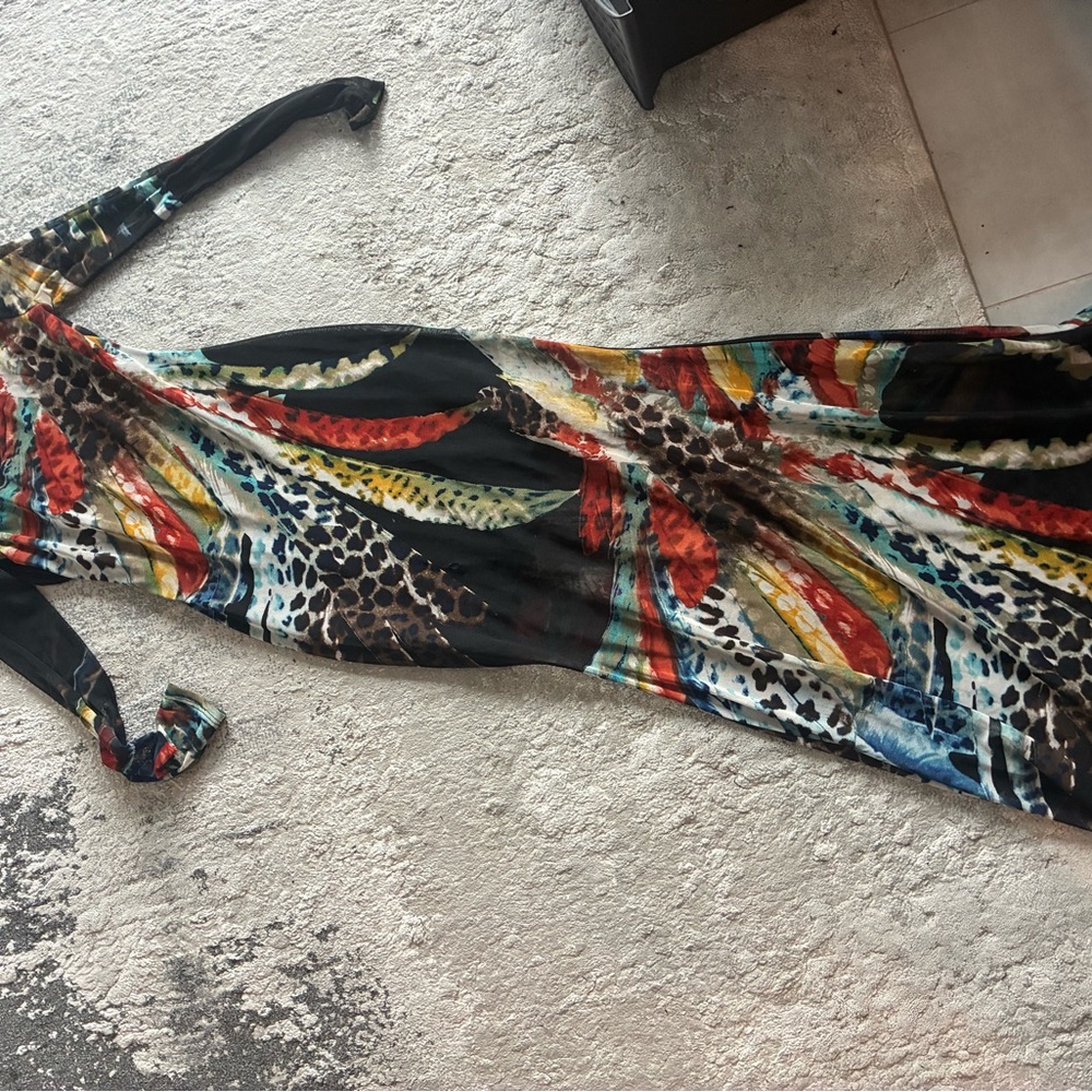 Colorful Animal Print Maxi Dress